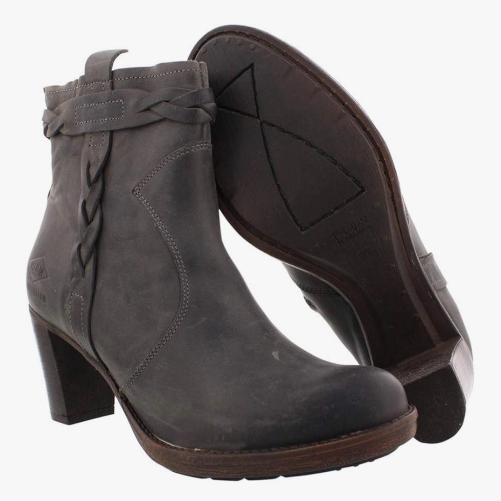 PALLADIUM Distressed Leather Stony CSR Heel Ankle Boot Womens Shoes